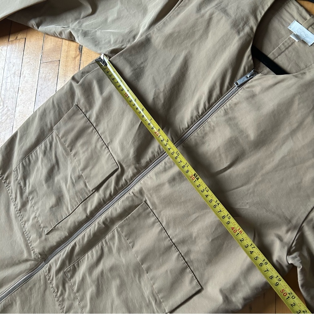 COS Sz S Tan Boxy Relaxed Full Zip Minimalist Neutral Jacket - Picture 11 of 13